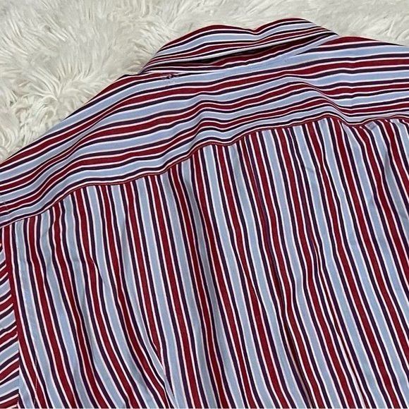 Dolce & Gabbana GOLD Red/Blue Striped Button Down Shirt EUC - Picture 6 of 8